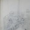 "After Hopper" - 4 5/8" x 6 1/2" - Pencil on Paper